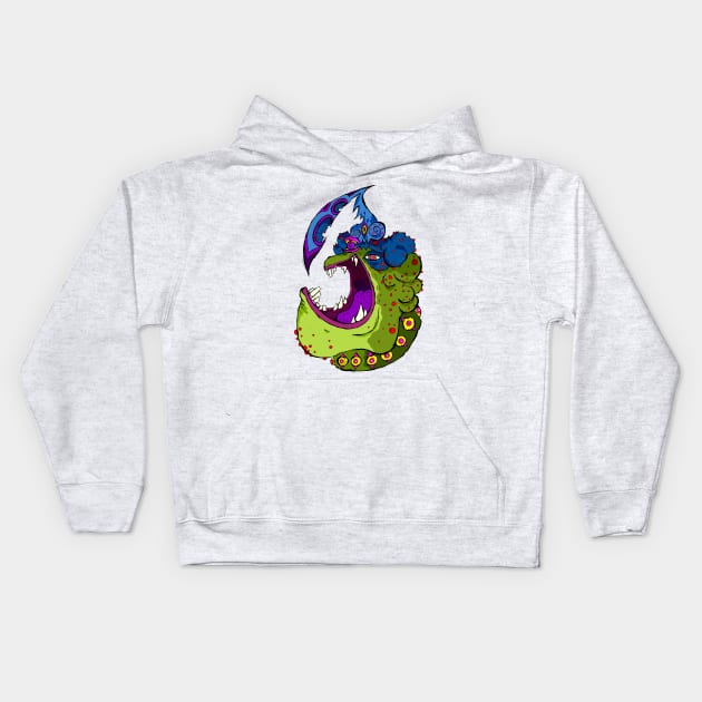 Frog Head Kids Hoodie by mothammer